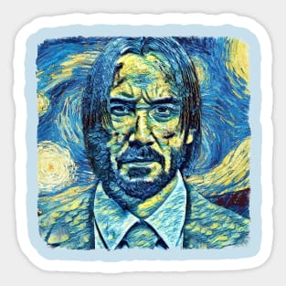 Keanu Reeves Van Gogh Style Sticker